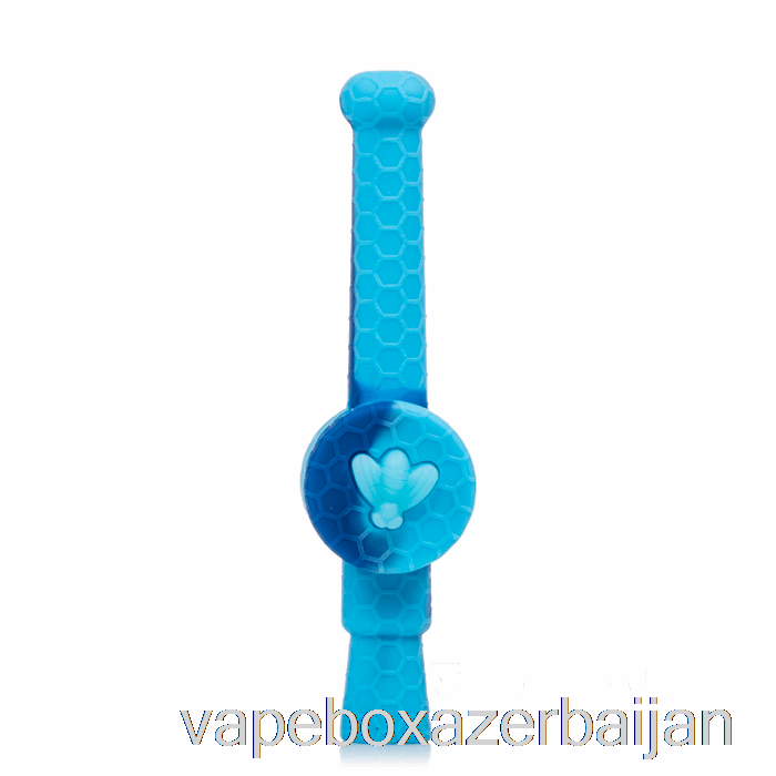 Vape Box Azerbaijan Stratus Reclaimer Honey Dipper Silicone Dab Straw Marble Blue (Baby Blue / Blue)